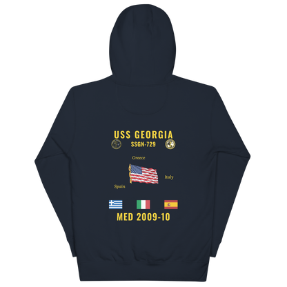 USS Georgia (SSGN-729) 2009-10 Med Cruise Hoodie