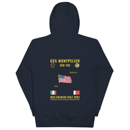 USS Montpelier (SSN-765) 2003 Med/Arabian Gulf Cruise Hoodie