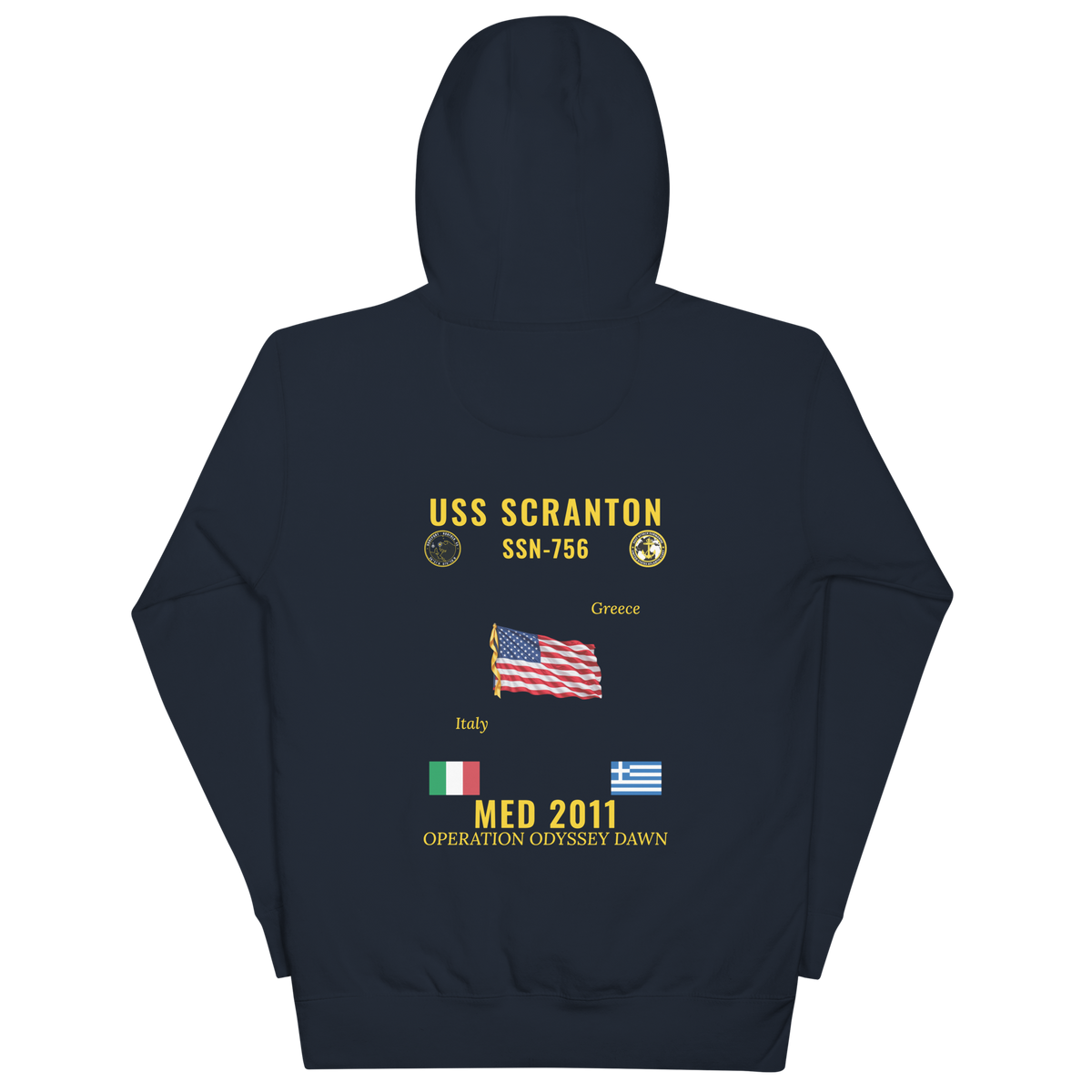 USS Scranton (SSN-756) 2011 Med Cruise Hoodie