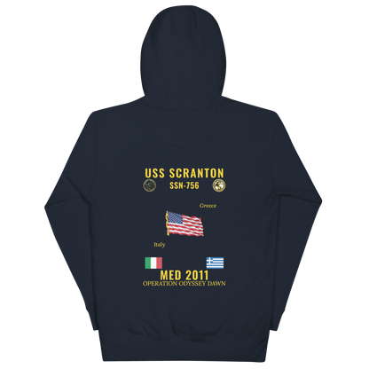 USS Scranton (SSN-756) 2011 Med Cruise Hoodie