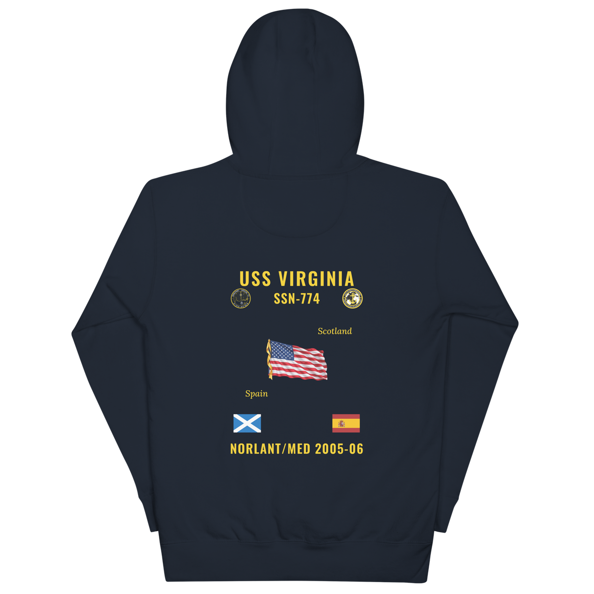 USS Virginia (SSN-774) 2005-06 NORLANT/Med Cruise Hoodie