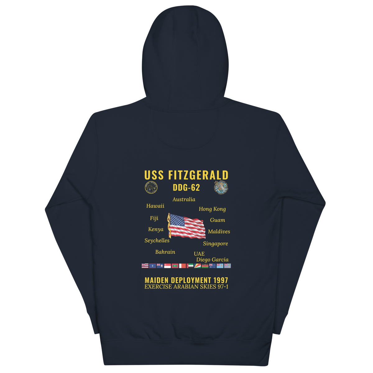 USS Fitzgerald (DDG-62) 1997 Maiden Deployment Cruise Hoodie