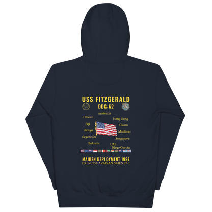 USS Fitzgerald (DDG-62) 1997 Maiden Deployment Cruise Hoodie