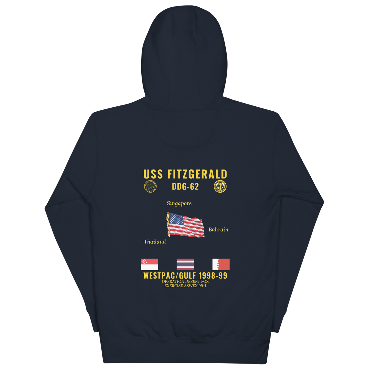 USS Fitzgerald (DDG-62) 1998-99 WestPac/Gulf Cruise Hoodie