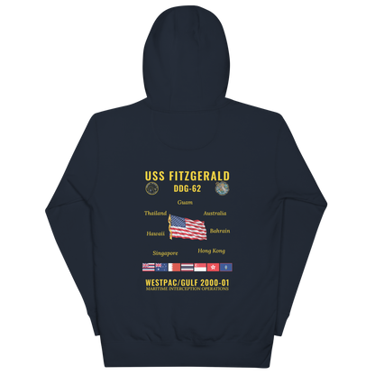 USS Fitzgerald (DDG-62) 2000-01 WestPac/Gulf Cruise Hoodie