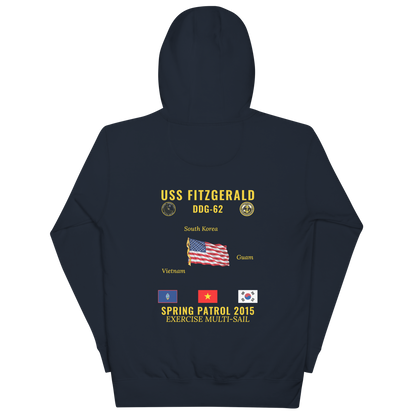 USS Fitzgerald (DDG-62) 2015 Spring Patrol Cruise Hoodie