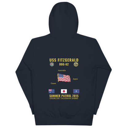 USS Fitzgerald (DDG-62) 2015 Summer Patrol Cruise Hoodie