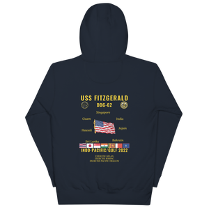USS Fitzgerald (DDG-62) 2022 Indo-pacific/Gulf Cruise Hoodie