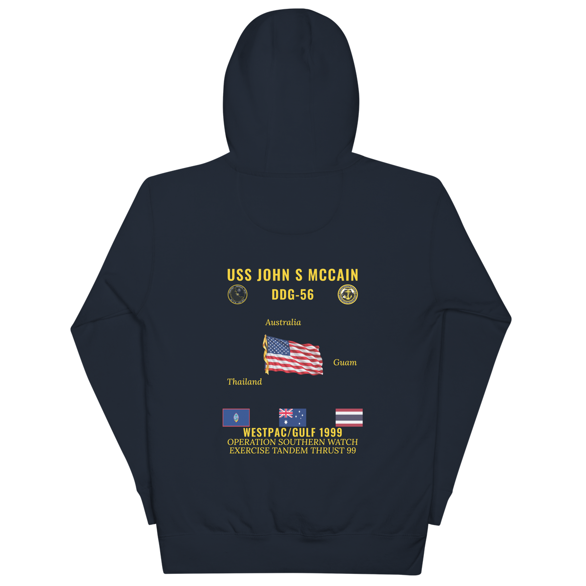 USS John S McCain (DDG-56) 1999 WestPac/Gulf Cruise Hoodie