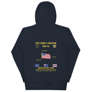 USS John S McCain (DDG-56) 1999 WestPac/Gulf Cruise Hoodie
