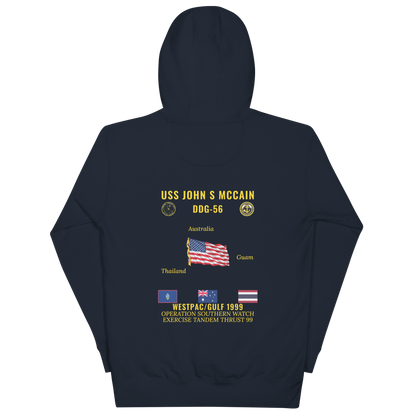 USS John S McCain (DDG-56) 1999 WestPac/Gulf Cruise Hoodie