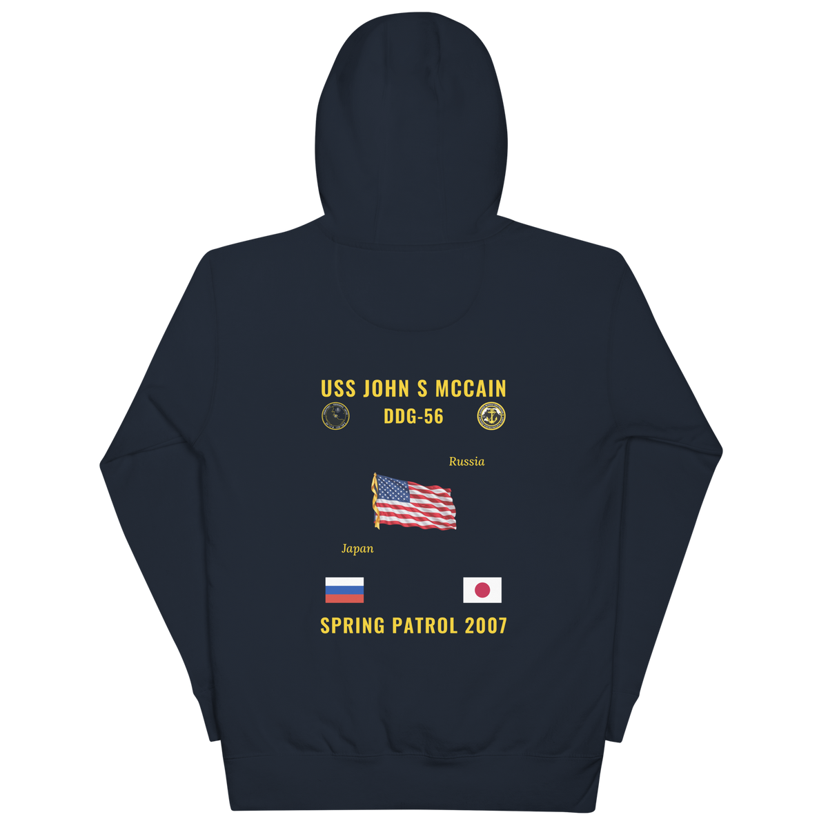 USS John S McCain (DDG-56) 2007 Spring Patrol Cruise Hoodie