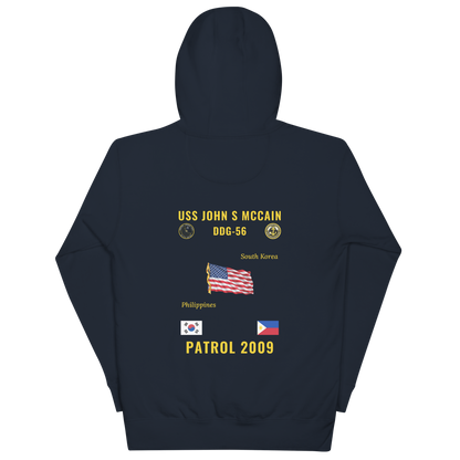 USS John S McCain (DDG-56) 2009 Patrol Cruise Hoodie
