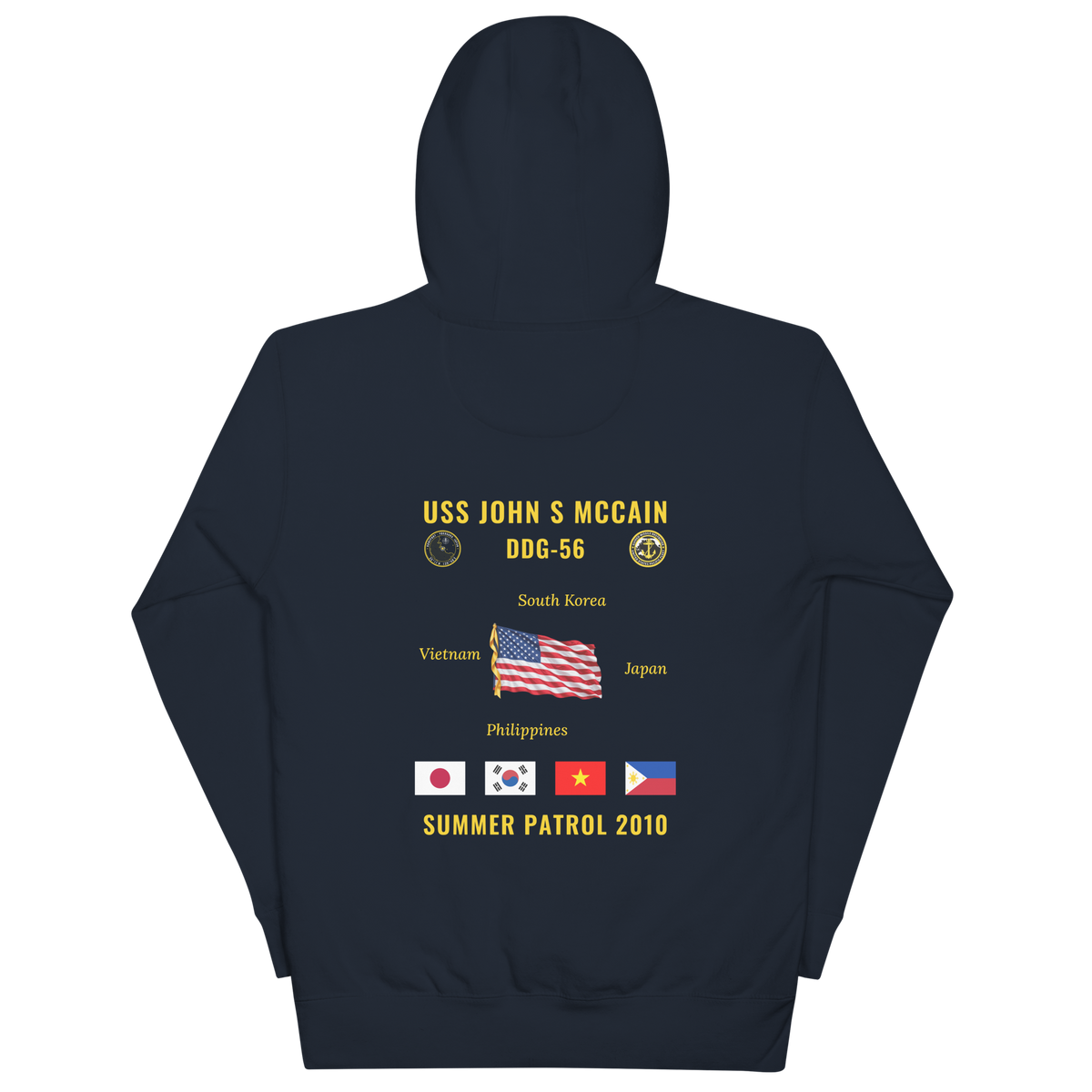 USS John S McCain (DDG-56) 2010 Summer Patrol Cruise Hoodie