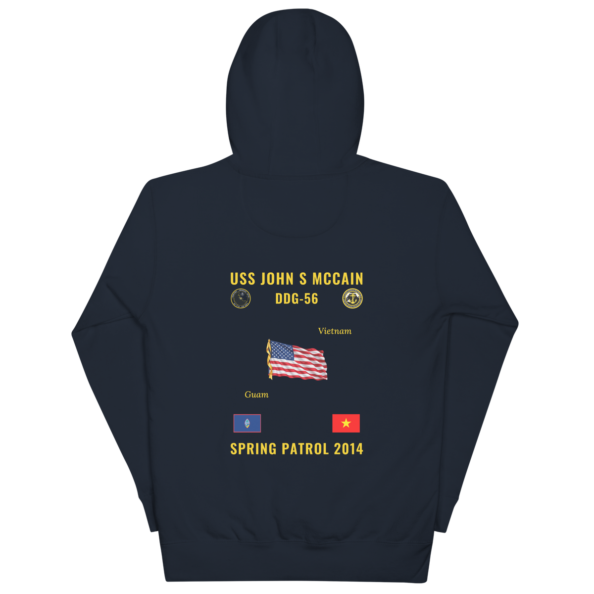 USS John S McCain (DDG-56) 2014 Spring Patrol Cruise Hoodie