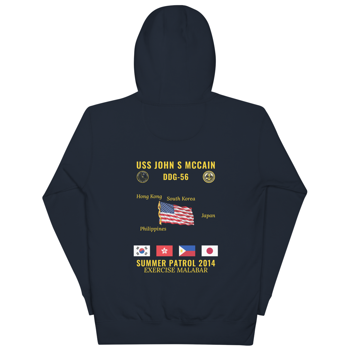 USS John S McCain (DDG-56) 2014 Summer Patrol Cruise Hoodie