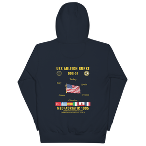 USS Arleigh Burke (DDG-51) 1995 Med/Adriatic Cruise Hoodie