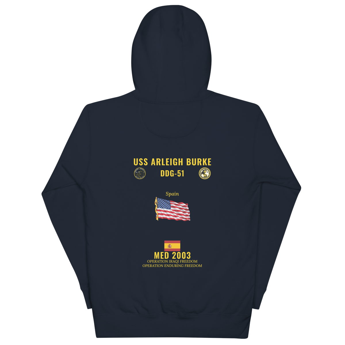 USS Arleigh Burke (DDG-51) 2003 Med Cruise Hoodie