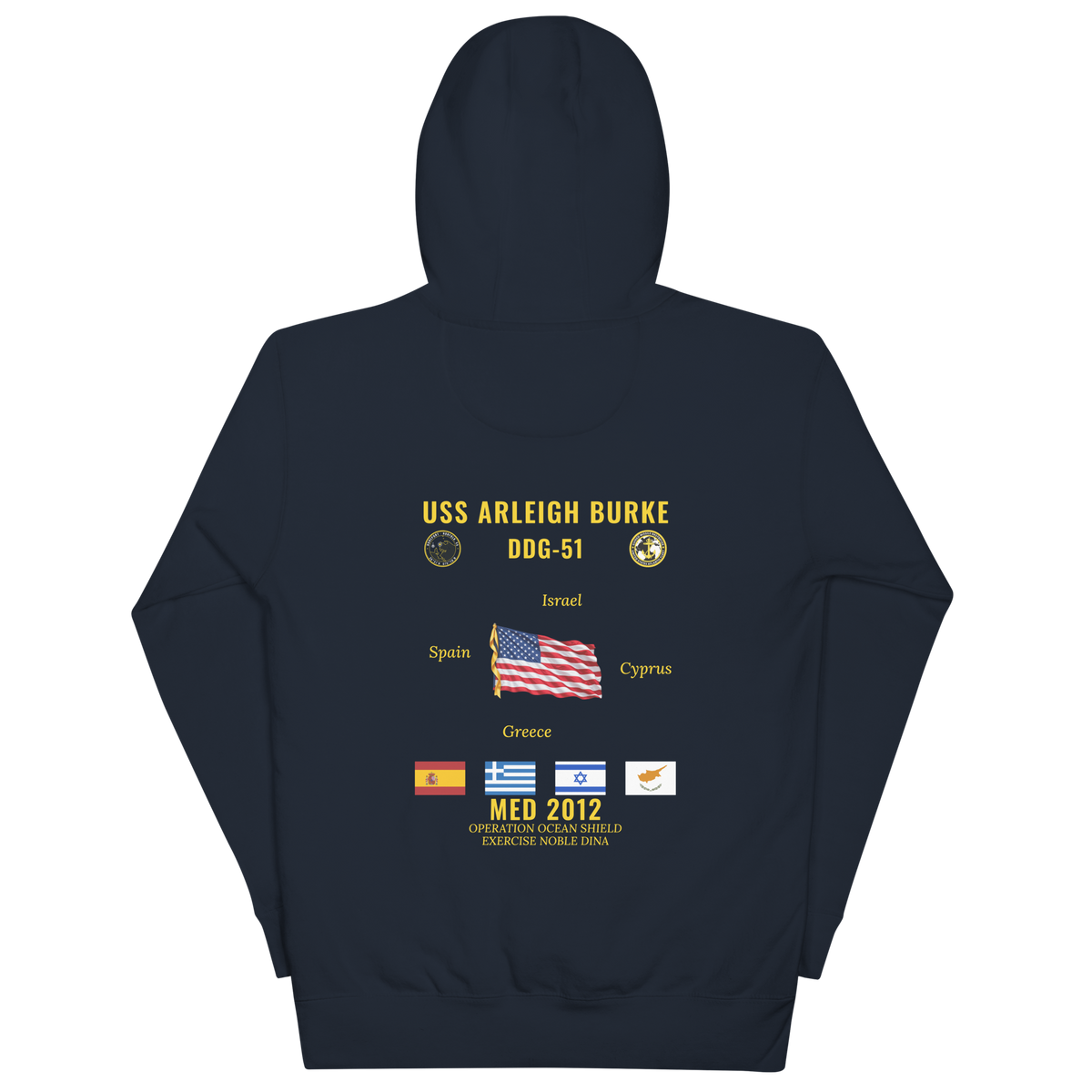 USS Arleigh Burke (DDG-51) 2012 Med Cruise Hoodie