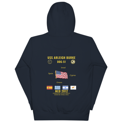 USS Arleigh Burke (DDG-51) 2012 Med Cruise Hoodie