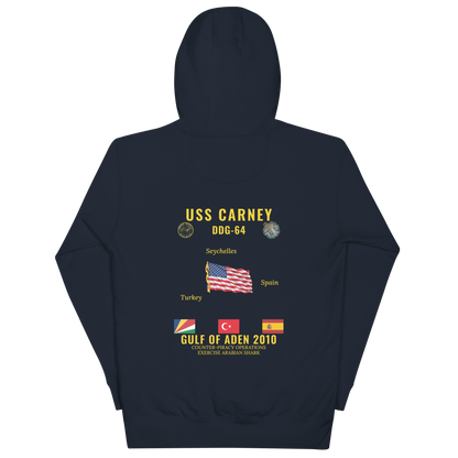 USS Carney (DDG-64) 2010 Gulf Of Aden Cruise Hoodie