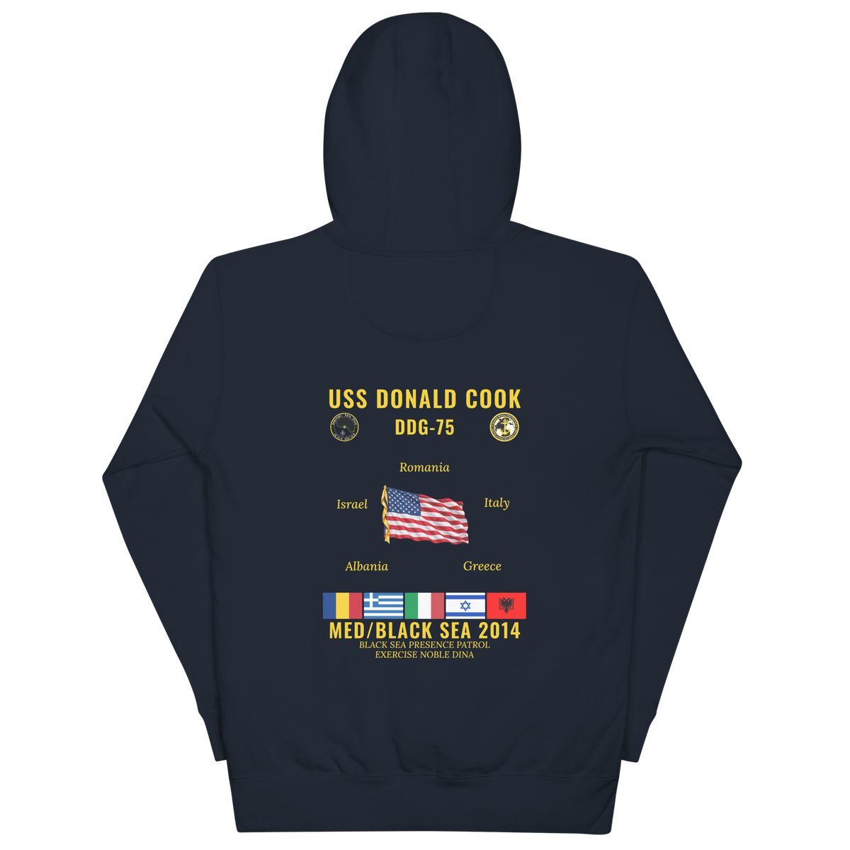 USS Donald Cook (DDG-75) 2014 Med/Black Sea Cruise Hoodie