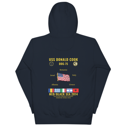 USS Donald Cook (DDG-75) 2014 Med/Black Sea Cruise Hoodie
