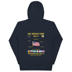 USS Donald Cook (DDG-75) 2014-15 Med/Black Sea Cruise Hoodie