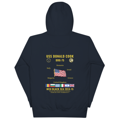 USS Donald Cook (DDG-75) 2014-15 Med/Black Sea Cruise Hoodie