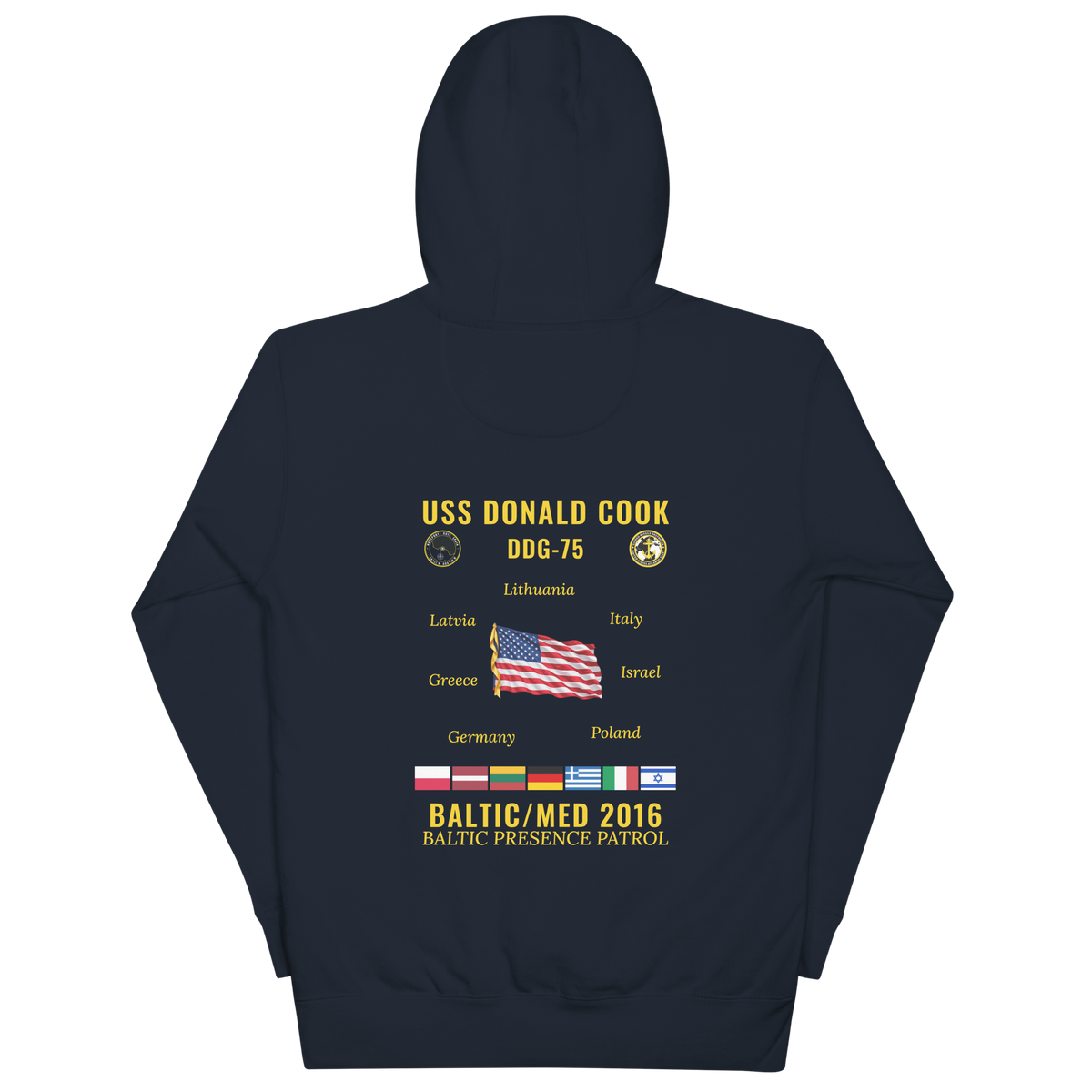 USS Donald Cook (DDG-75) 2016 Baltic/Med Cruise Hoodie