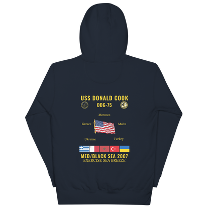 USS Donald Cook (DDG-75) 2007 Med/Black Sea Cruise Hoodie
