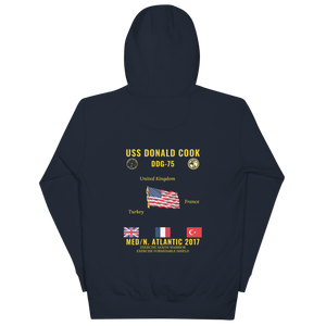 USS Donald Cook (DDG-75) 2017 Med/N. Atlantic Cruise Hoodie