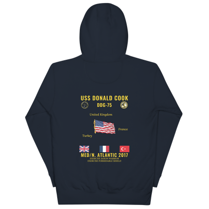 USS Donald Cook (DDG-75) 2017 Med/N. Atlantic Cruise Hoodie