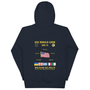 USS Donald Cook (DDG-75) 2018-19 Med/Black Sea Cruise Hoodie