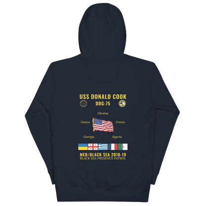 USS Donald Cook (DDG-75) 2018-19 Med/Black Sea Cruise Hoodie