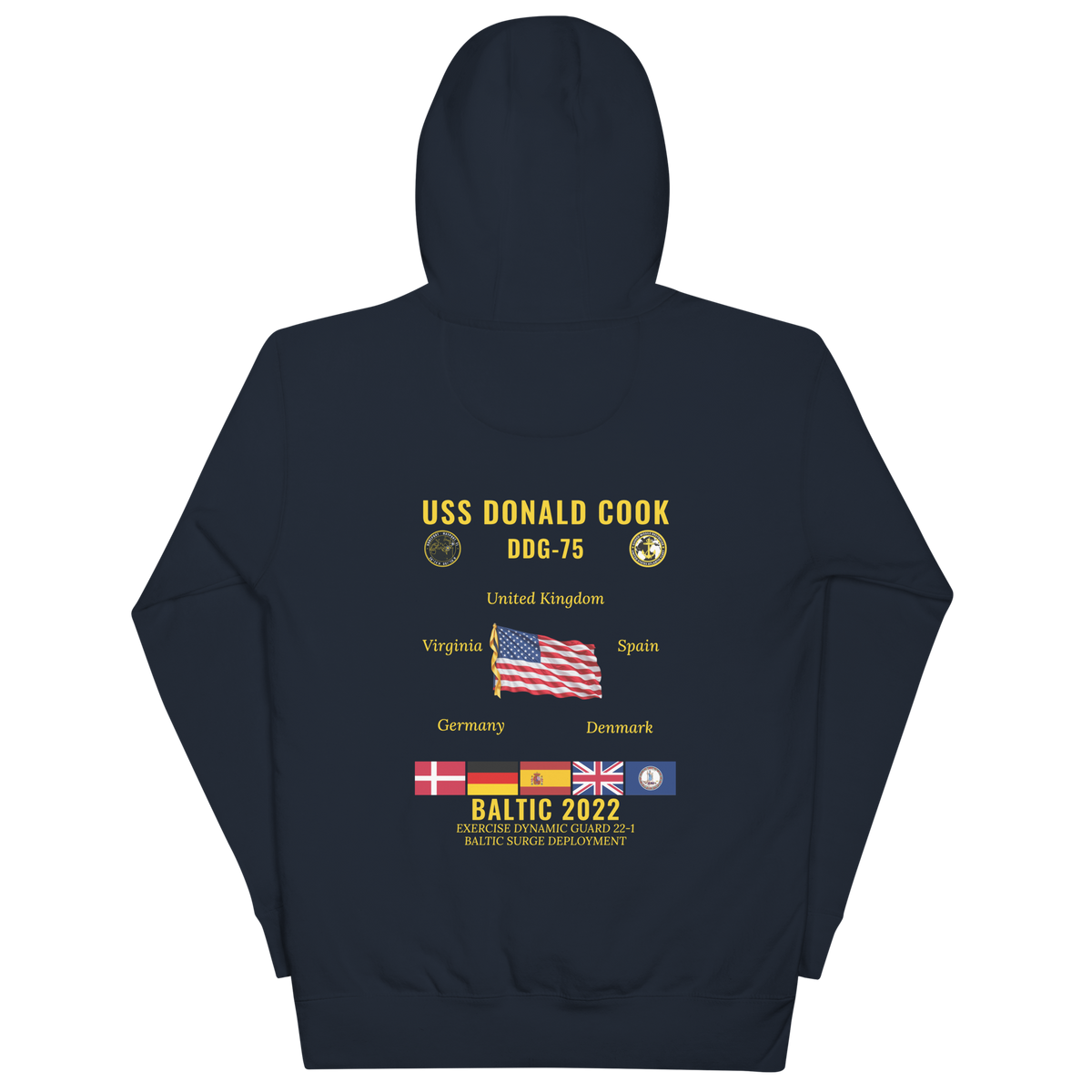 USS Donald Cook (DDG-75) 2022 Baltic Cruise Hoodie