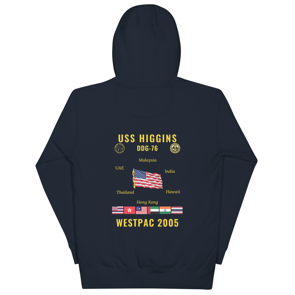USS Higgins (DDG-76) 2005 WestPac Cruise Hoodie
