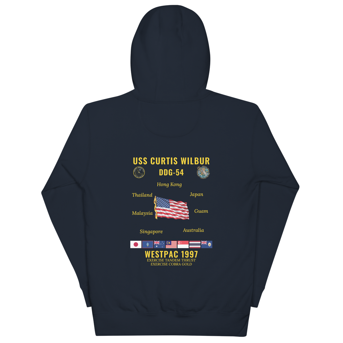 USS Curtis Wilbur (DDG-54) 1997 WestPac Cruise Hoodie
