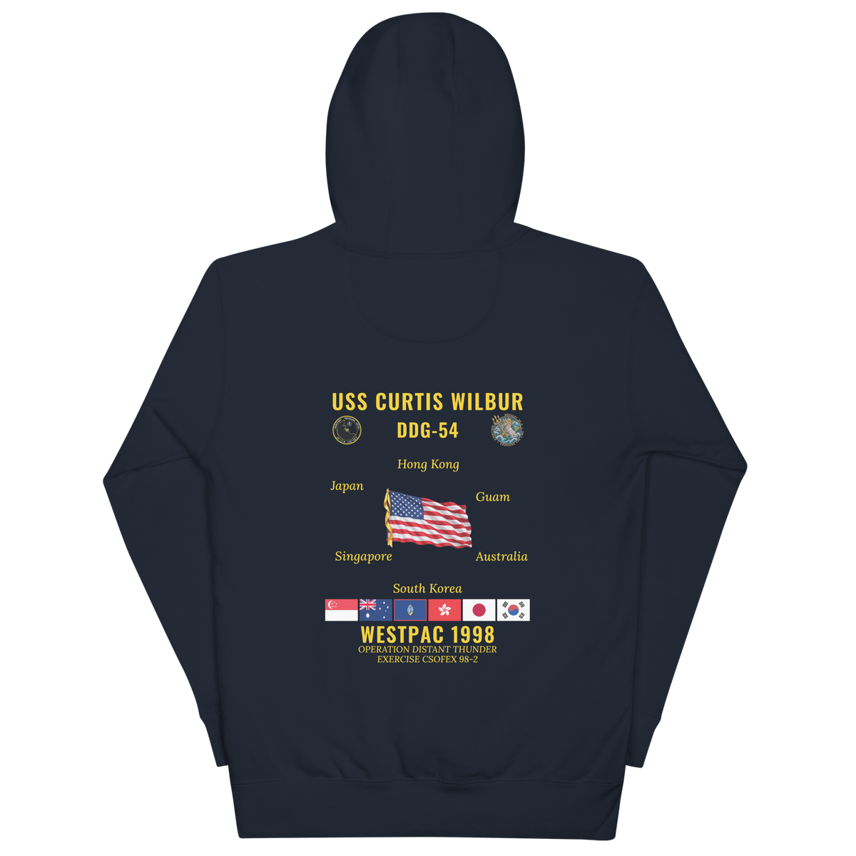 USS Curtis Wilbur (DDG-54) 1998 WestPac Cruise Hoodie