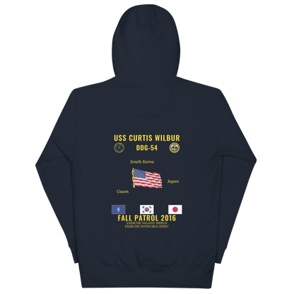USS Curtis Wilbur (DDG-54) 2016 Fall Patrol Cruise Hoodie