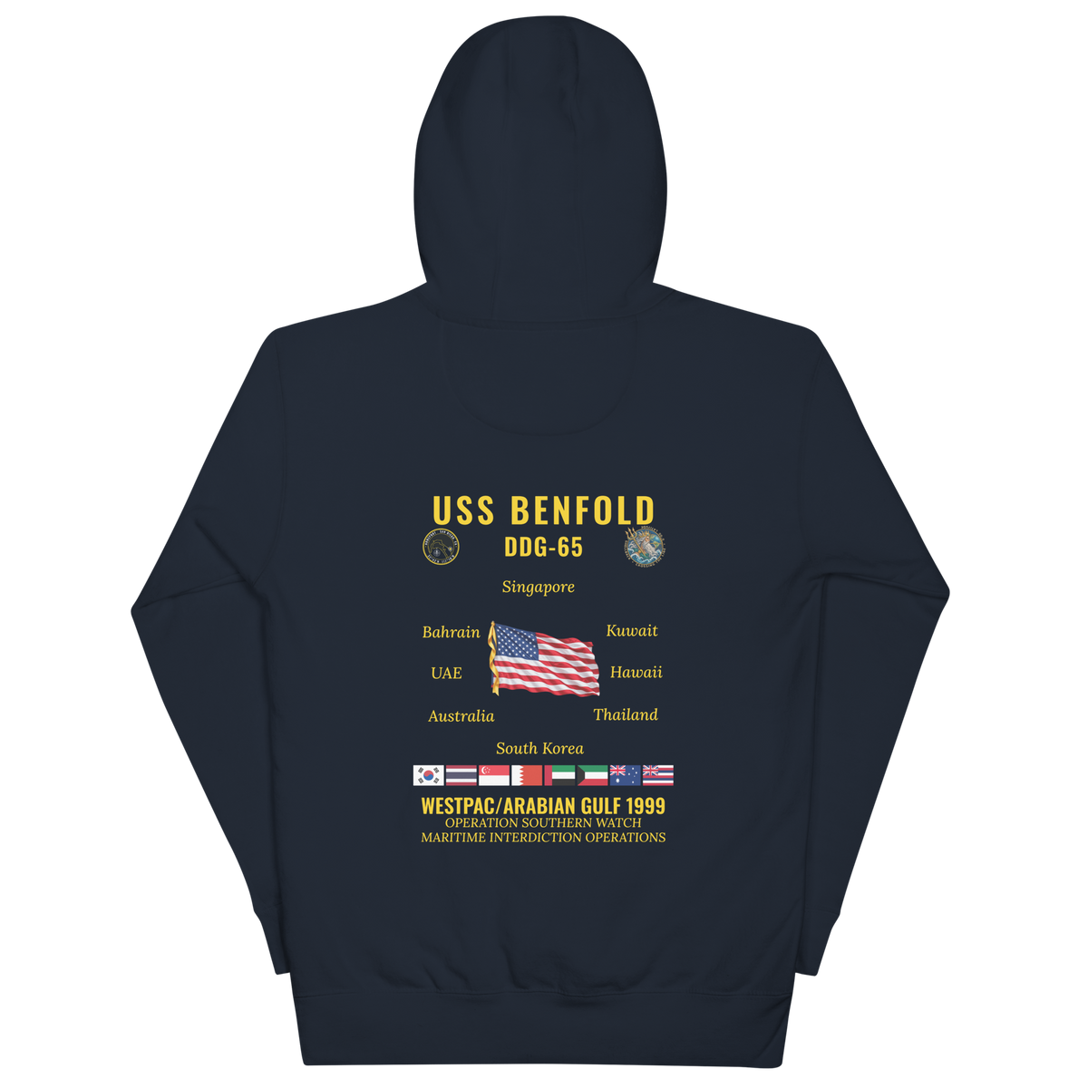 USS Benfold (DDG-65) 1999 WestPac/Arabian Gulf Cruise Hoodie