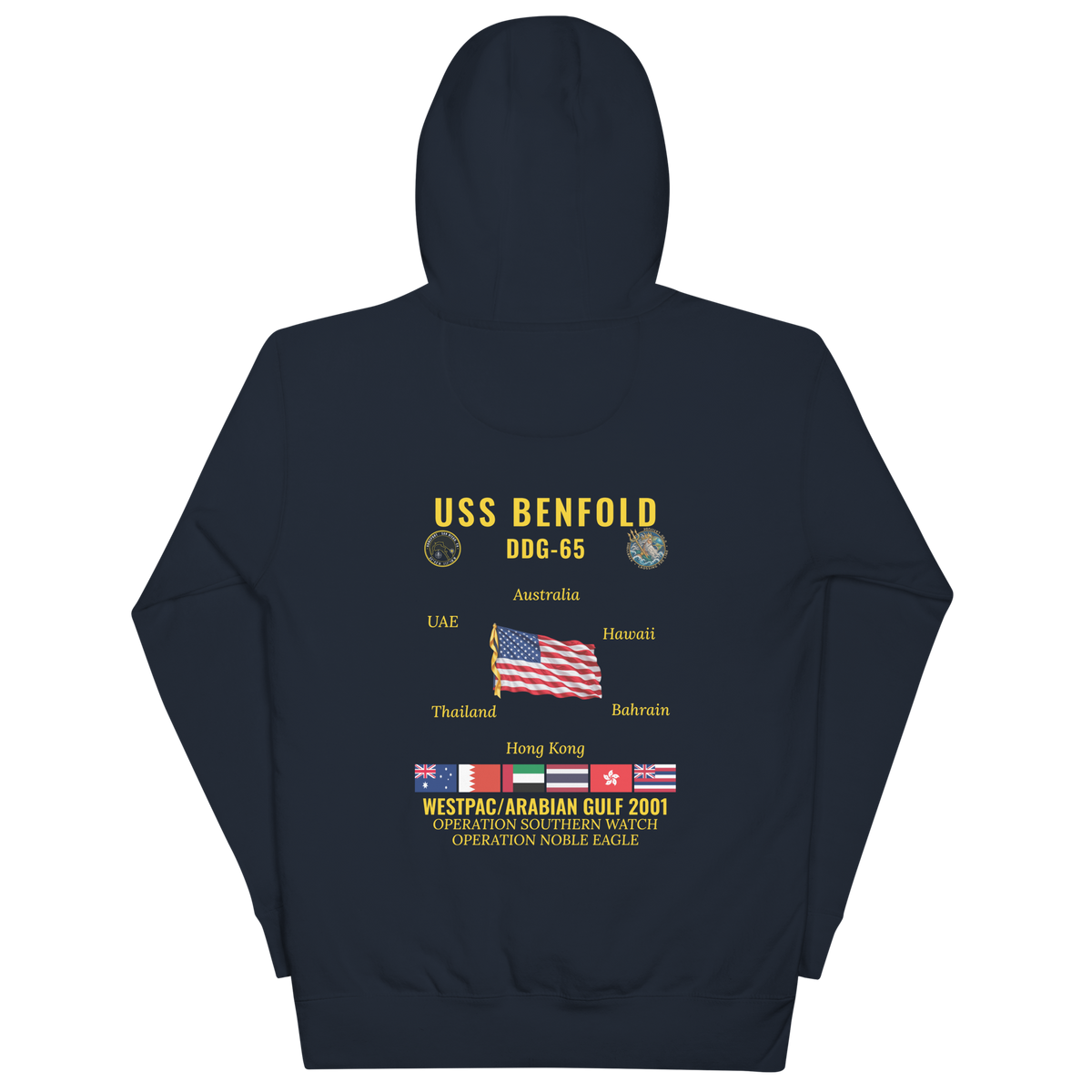 USS Benfold (DDG-65) 2001 WestPac/Arabian Gulf Cruise Hoodie