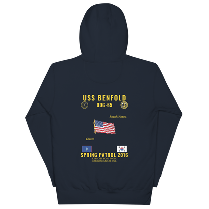 USS Benfold (DDG-65) 2016 Spring Patrol Cruise Hoodie