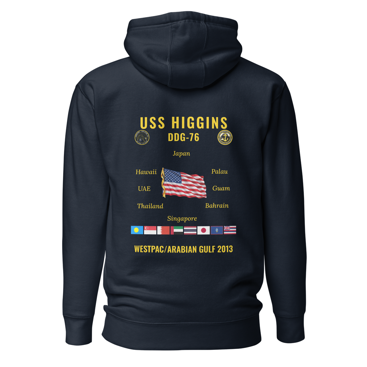 USS Higgins (DDG-76) 2013 WestPac/Arabian Gulf Cruise Hoodie