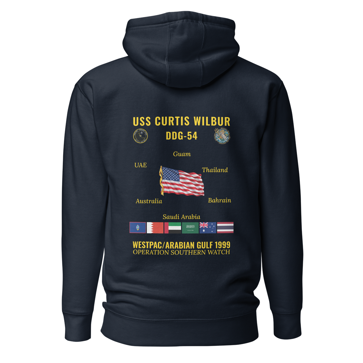 USS Curtis Wilbur (DDG-54) 1999 WestPac/Arabian Gulf Cruise Hoodie