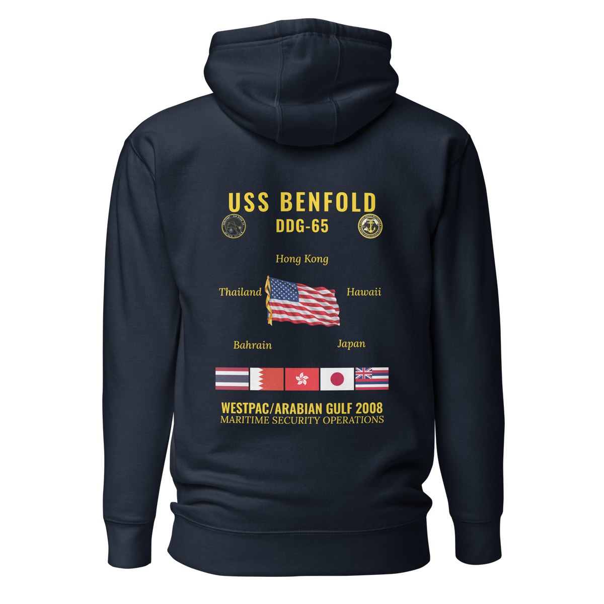 USS Benfold (DDG-65) 2008 WestPac/Arabian Gulf Cruise Hoodie