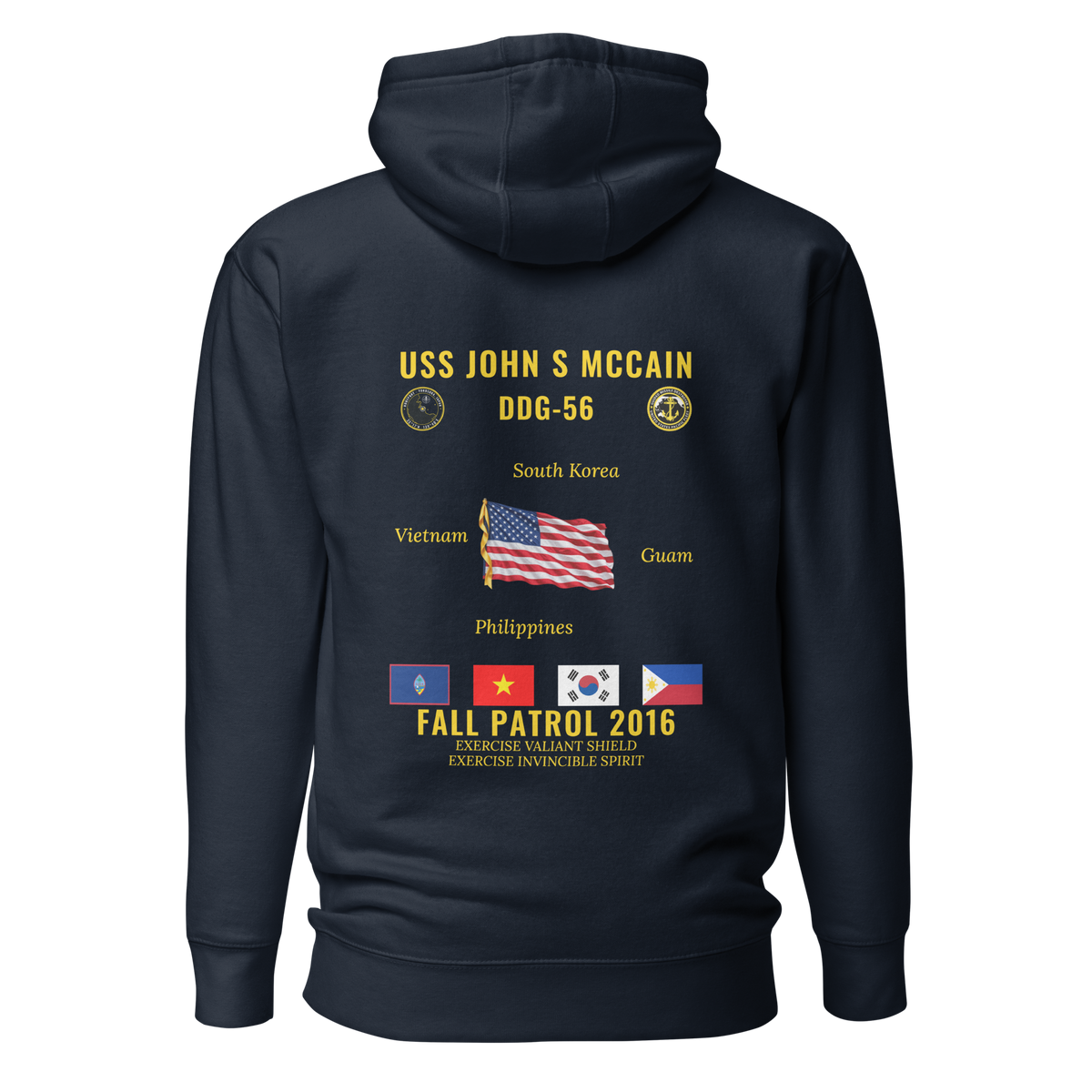USS John S McCain (DDG-56) 2016 Fall Patrol Cruise Hoodie