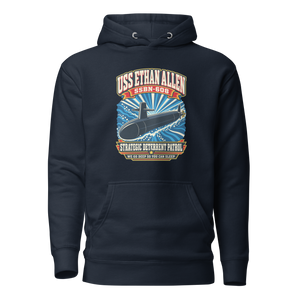 USS Ethan Allen (SSBN-608) Deterrent Patrol Hoodie - Retro
