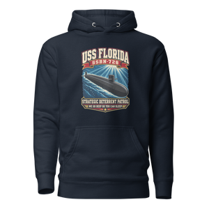 USS Florida (SSBN-728) Deterrent Patrol Hoodie - Retro