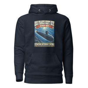 USS Francis Scott Key (SSBN-657) Deterrent Patrol Hoodie - Retro